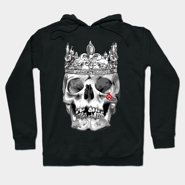 Skull and love Hoodie by Blue Diamond Store